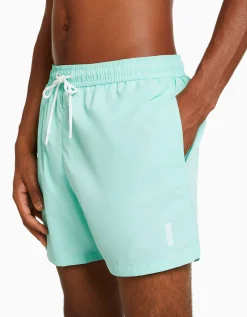 BERSHKA Bañador básico Turquesa Cheap