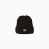 BERSHKA Beanie corto parche Negro Flash Sale