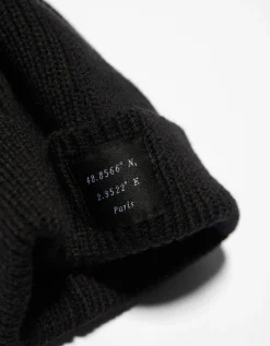 BERSHKA Beanie punto Negro Clearance