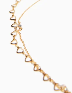 BERSHKA Belly chain corazones Oro Best Sale