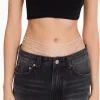 BERSHKA Belly chain strass Plata Cheap