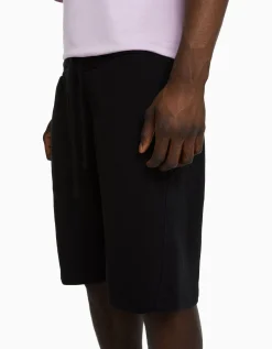 BERSHKA Bermuda básica felpa Blanco Fashion