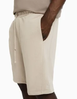 BERSHKA Bermuda básica felpa Blanco Flash Sale