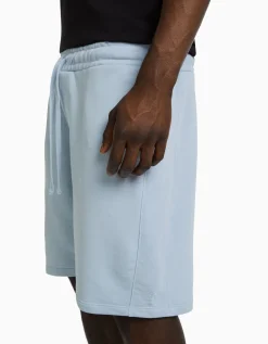 BERSHKA Bermuda básica felpa Blanco Outlet