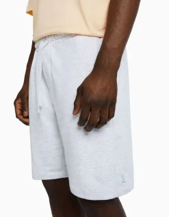 BERSHKA Bermuda básica felpa Blanco Store