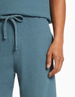 BERSHKA Bermuda felpa waffle Blanco roto Sale