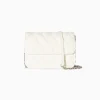 BERSHKA Bolso acolchado asa cadena Blanco New