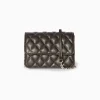 BERSHKA Bolso acolchado asa cadena Blanco Online