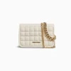 BERSHKA Bolso acolchado cadena Crudo Sale