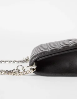 BERSHKA Bolso acolchado cadena Crudo Clearance