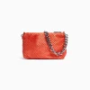 BERSHKA Bolso asa cadena mesh Naranja Cheap