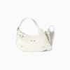 BERSHKA Bolso asa efecto piel tachas Blanco Hot