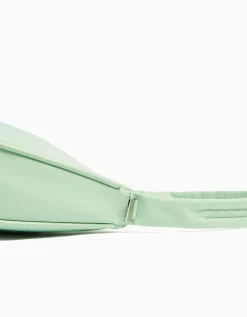 BERSHKA Bolso asa hombro tejido Turquesa Best