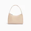 BERSHKA Bolso asa hombro tejido Beige Hot