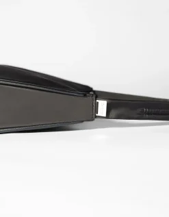BERSHKA Bolso asa hombro tejido Negro Fashion