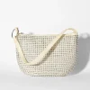 BERSHKA Bolso asa strass Crudo Cheap