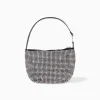 BERSHKA Bolso asa strass Negro Cheap