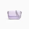 BERSHKA Bolso asas cadenas efecto charol Blanco Hot