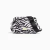 BERSHKA Bolso bandolera print cebra Negro Best