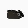 BERSHKA Bolso bandolera print mariposas Negro Hot