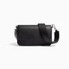 BERSHKA Bolso bandolera rígida Negro Hot