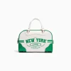 BERSHKA Bolso bowling retro Blanco Cheap