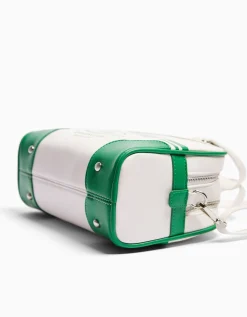 BERSHKA Bolso bowling retro Blanco Cheap
