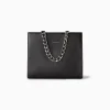 BERSHKA Bolso cadena chunky Negro Sale