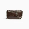 BERSHKA Bolso cadena efecto cocodrilo Blanco New