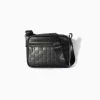 BERSHKA Bolso crossbody efecto damero Negro Best Sale