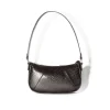 BERSHKA Bolso hombro efecto piel Beige Outlet