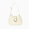 BERSHKA Bolso hombro hebilla efecto plata Naranja Flash Sale