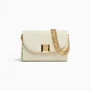 BERSHKA Bolso hombro mini cuadrado detalle Crudo Discount