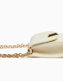 BERSHKA Bolso hombro mini cuadrado detalle Crudo Discount