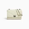 BERSHKA Bolso mini hombro acolchado cadena Blanco Store
