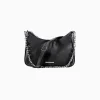 BERSHKA Bolso satinado cadena Negro Online