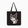 BERSHKA Bolso shopper canvas print Kuromi Negro Best