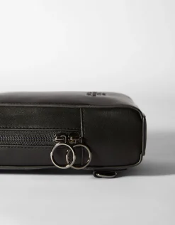 BERSHKA Bolso sling Negro Best Sale