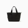 BERSHKA Bolsoshopper básico efecto nylon Negro Fashion