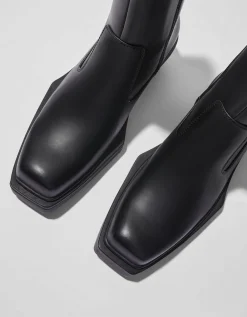 BERSHKA Botines camperos hombre Negro Flash Sale