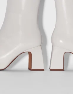 BERSHKA Botines de tacón ajustados Negro Fashion