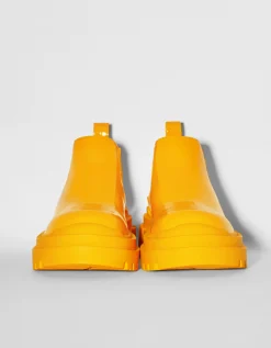 BERSHKA Botines elásticos hombre Amarillo Hot