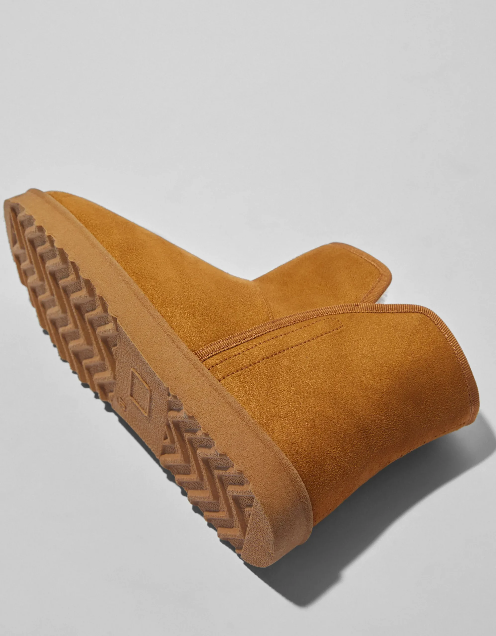 BERSHKA Botines forro pelo Camel Flash Sale