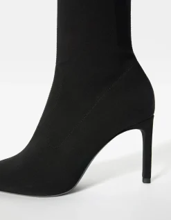 BERSHKA Botines tacón ajustados Negro New