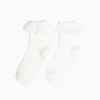 BERSHKA Calcetínes volantes Blanco Clearance
