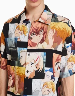 BERSHKA Camisa manga corta print TOKYO REVENGERS Multicolor Discount