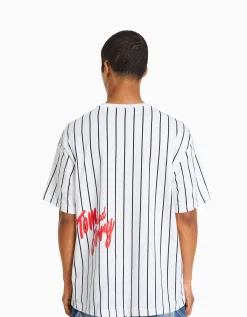 BERSHKA Camiseta manga corta boxy fit print TomJerry Blanco Discount