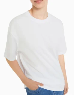 BERSHKA Camiseta manga corta regular fit Blanco Shop