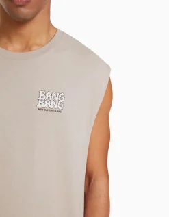 BERSHKA Camiseta sin mangas worker fit Blanco Cheap