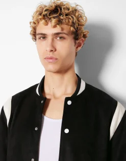 BERSHKA Cazadora efecto ante detalle polipiel Crudo Best